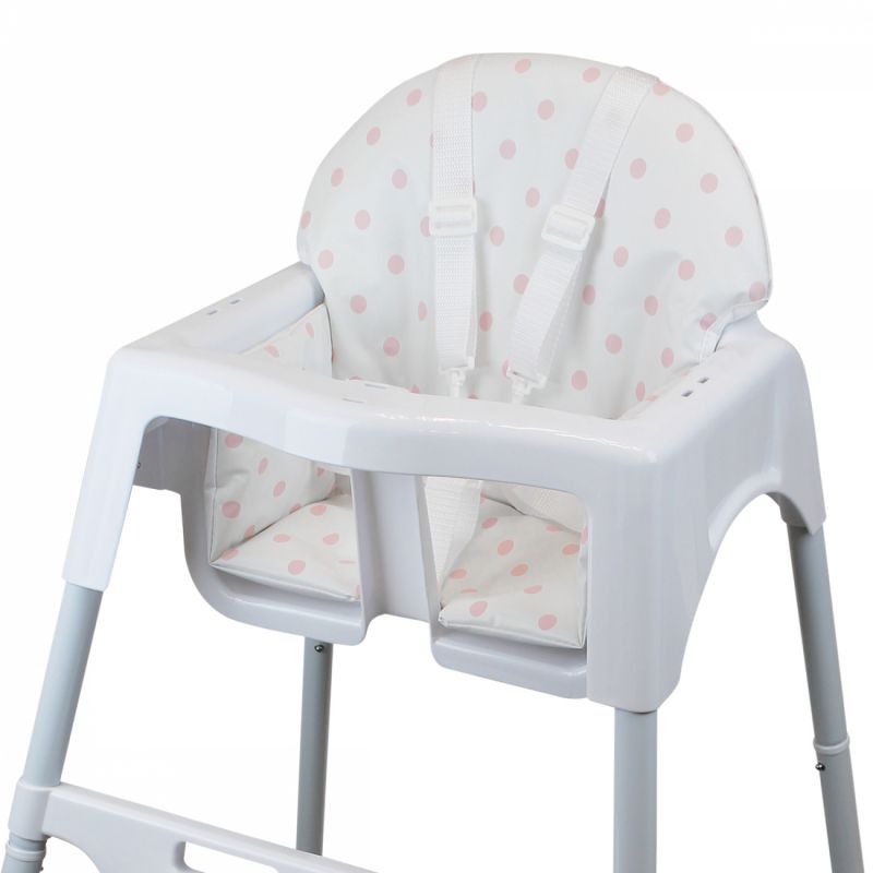 Housse d'assise pour chaise haute Délice - Pois roses