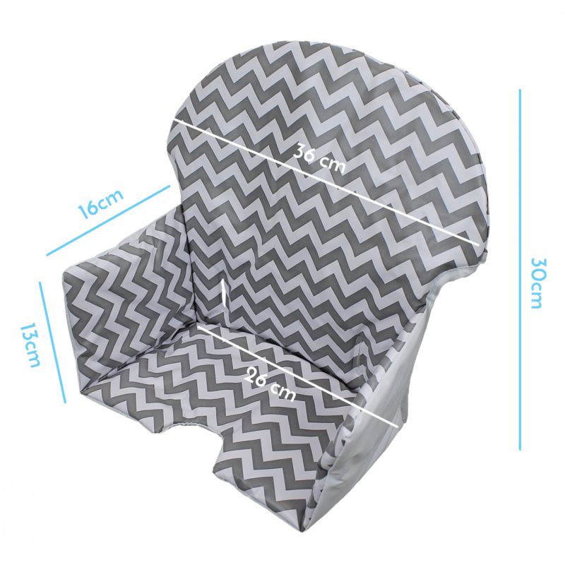 Housse d'assise pour chaise haute Délice - Zig zag gris