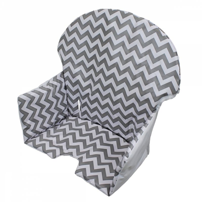 Housse d'assise pour chaise haute Délice - Zig zag gris