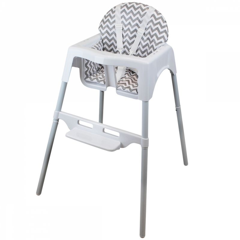 Housse d'assise pour chaise haute Délice - Zig zag gris