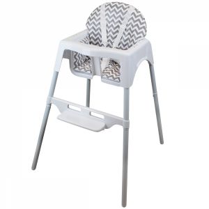 Housse d'assise pour chaise haute bébé enfant gamme délice - zig zag gris -  Conforama