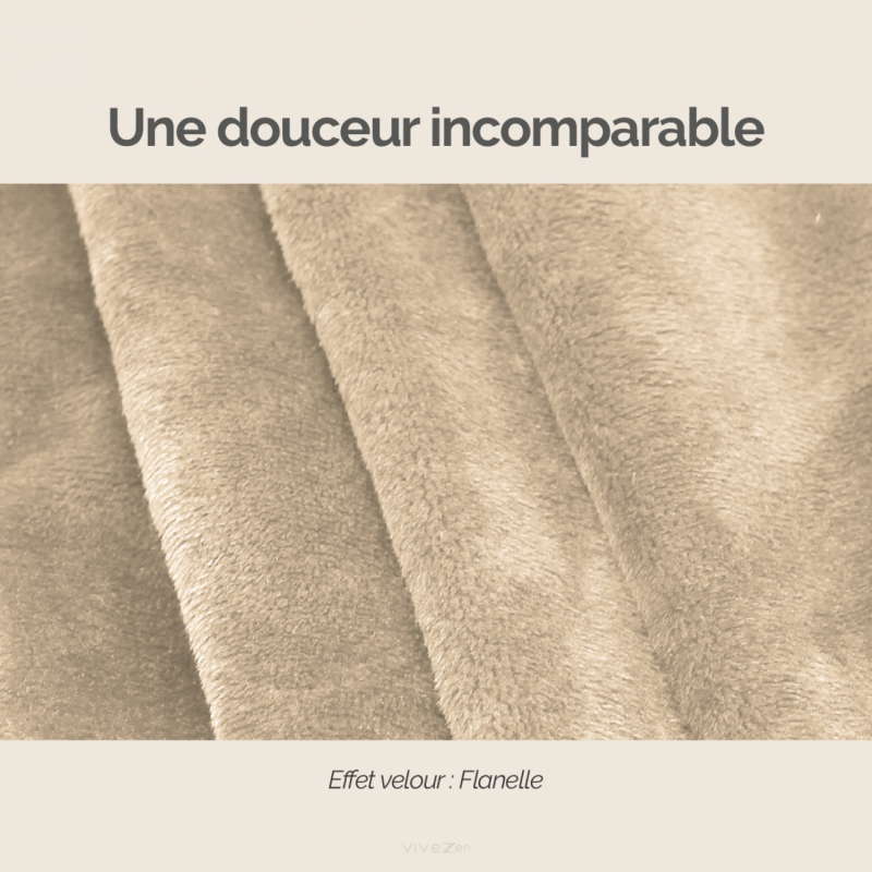 Plaid avec manches - Flanelle - Adulte - Beige