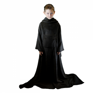 Plaid avec manches - Flanelle - Enfant - Noir