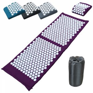 Tapis et coussin d'acupression 130 x 50 cm - Prune