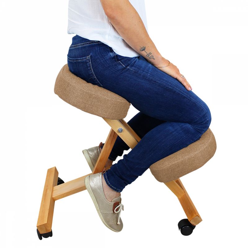 Siège ergonomique Kneeling A3B bleu roulettes Kneeling Tabouret