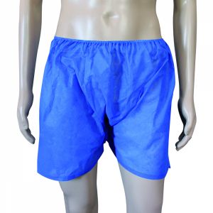 Lot de 10 boxers pour homme en non tissé spunlace jetables - Bleu