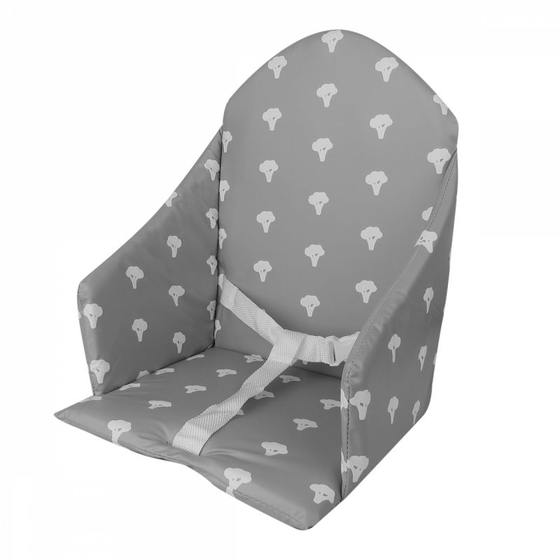 Coussin d'assise universel Miam pour chaise haute - Gris foncé brocolis