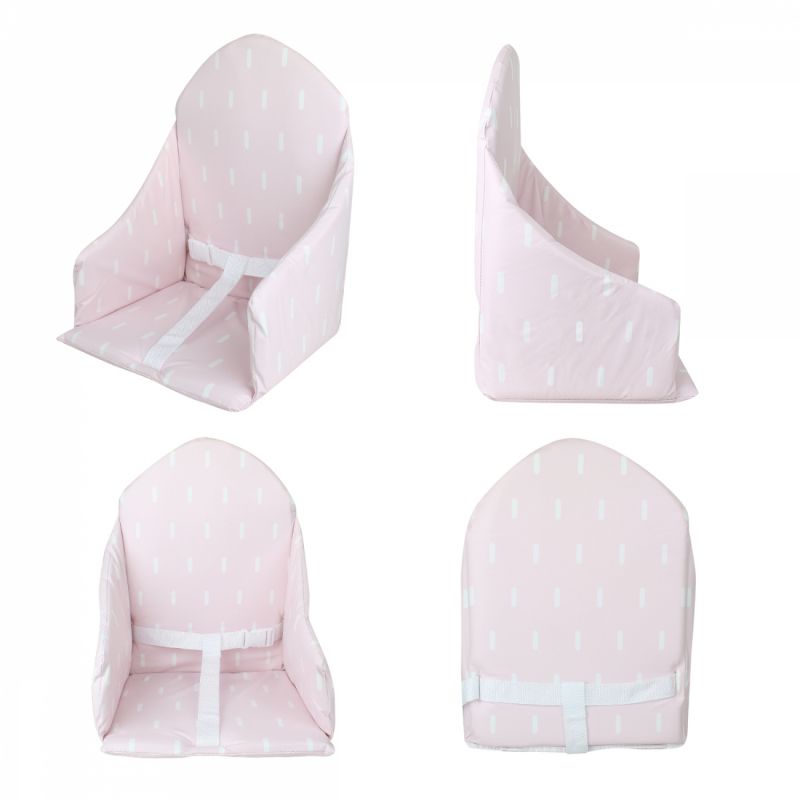 Coussin d'assise universel Miam pour chaise haute - Rose trait