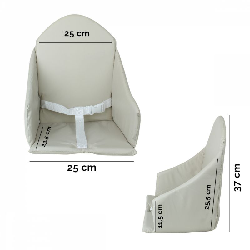 Coussin d'assise universel Miam pour chaise haute - Beige uni
