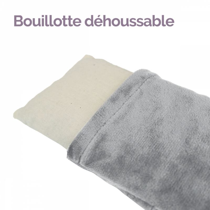 Bouillotte chauffante ou refroidissante - 10 x 22 cm - Gris