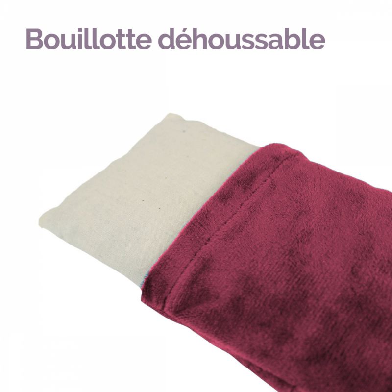 Bouillotte chauffante ou refroidissante - 10 x 22 cm - Prune