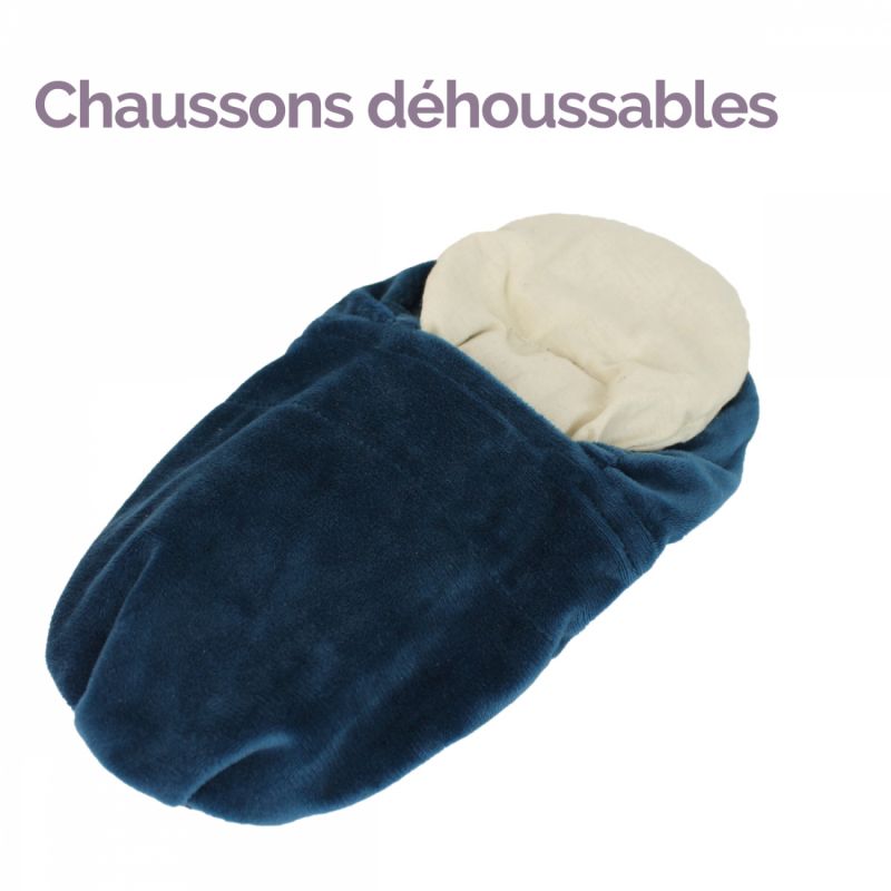 Chaussons chauffants - Du 36 au 43 - Bleu