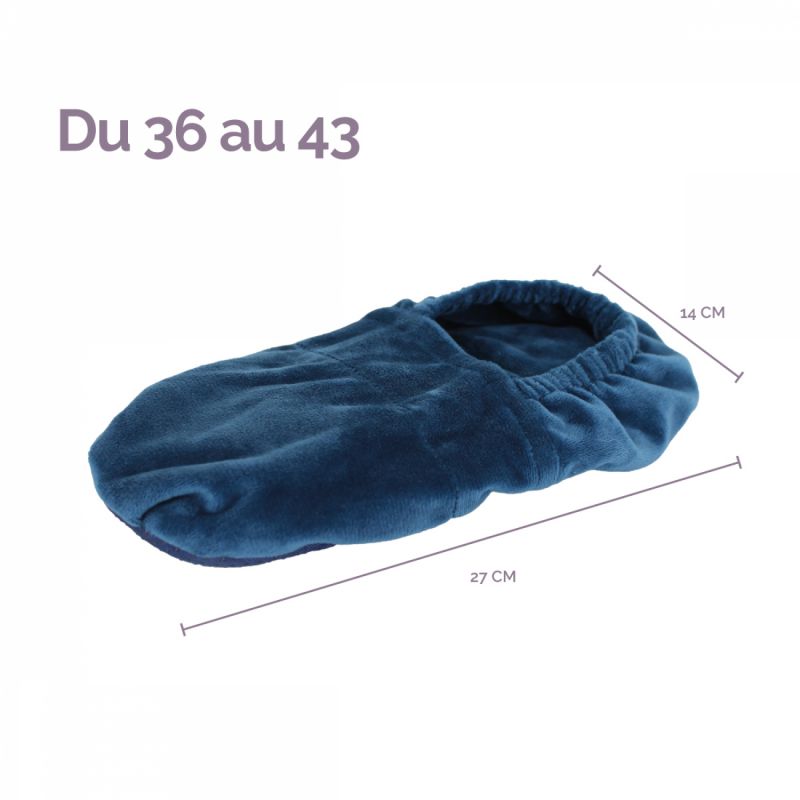 Chaussons chauffants - Du 36 au 43 - Bleu