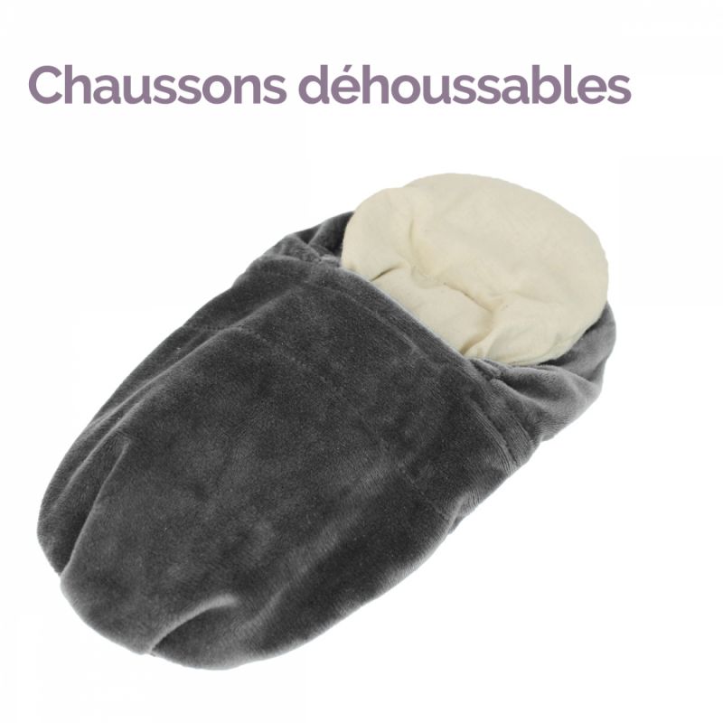 Chaussons chauffants - Du 36 au 43 - Gris