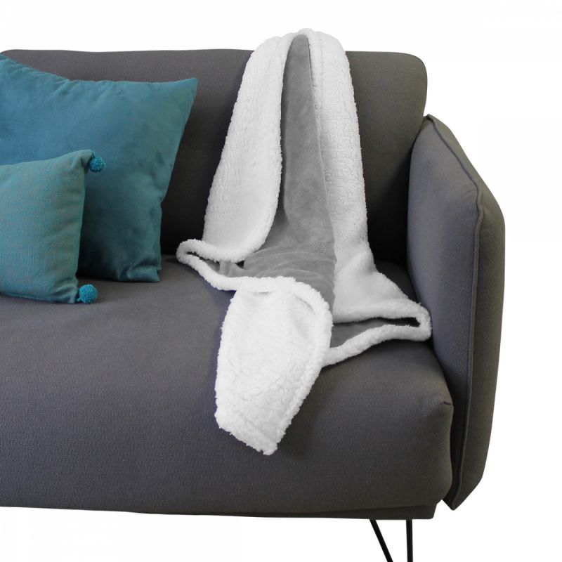 Couverture polaire pour enfant - 75 x 100 cm - Gris