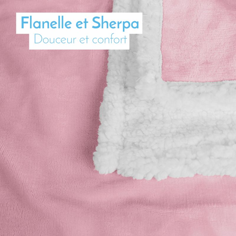 Couverture polaire pour bébé - 75 x 100 cm - Rose