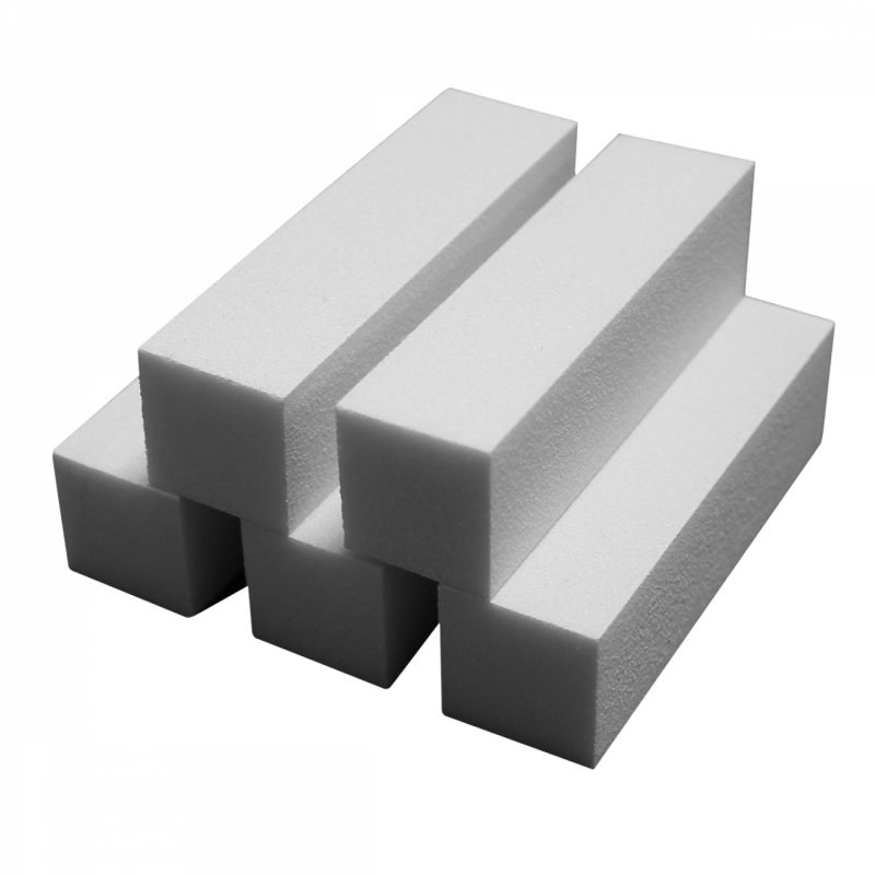 Lot de 5 blocs polissoirs 4 faces 120/120 - Blanc