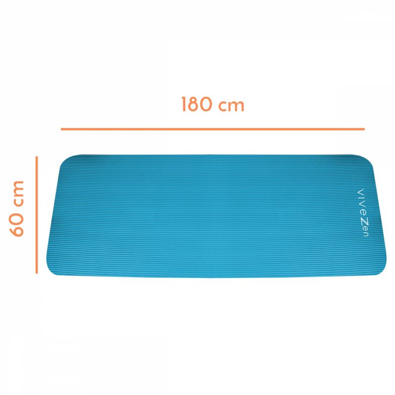 Tapis de yoga - 180 x 60 cm - Bleu clair