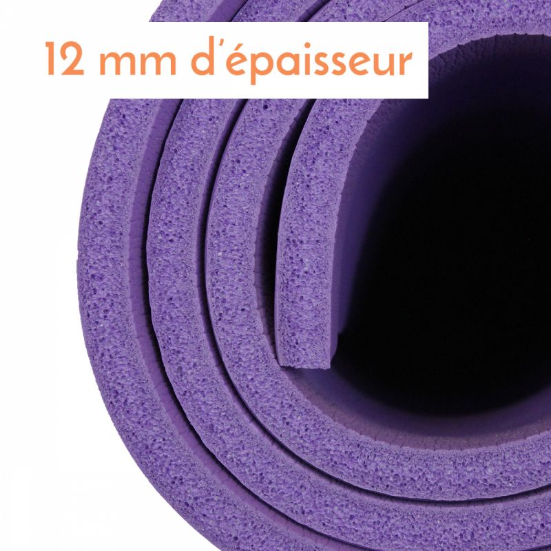 Tapis de yoga - 180 x 60 cm - Violet