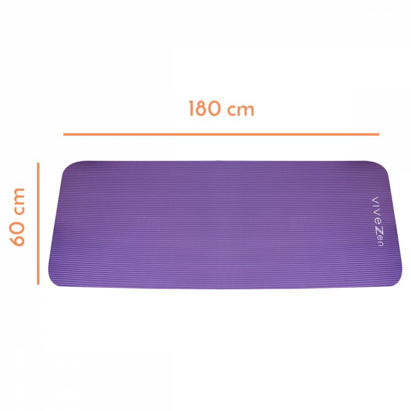 Tapis de yoga - 180 x 60 cm - Violet
