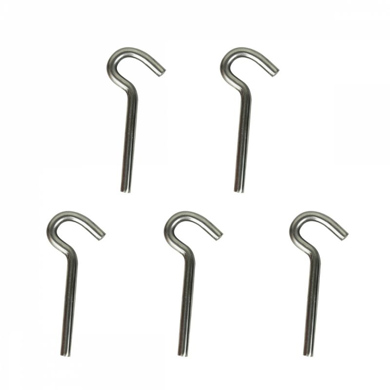 Lot de 5 pitons P évolution en inox - 7.5 cm