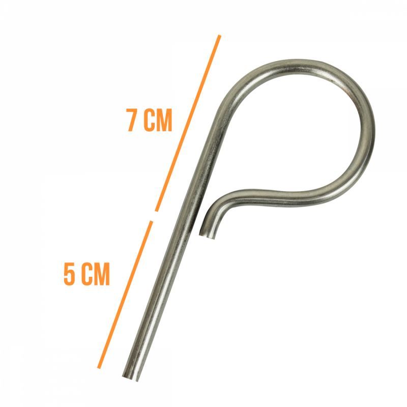 Lot de 5 pitons P standard en Inox - 12 cm