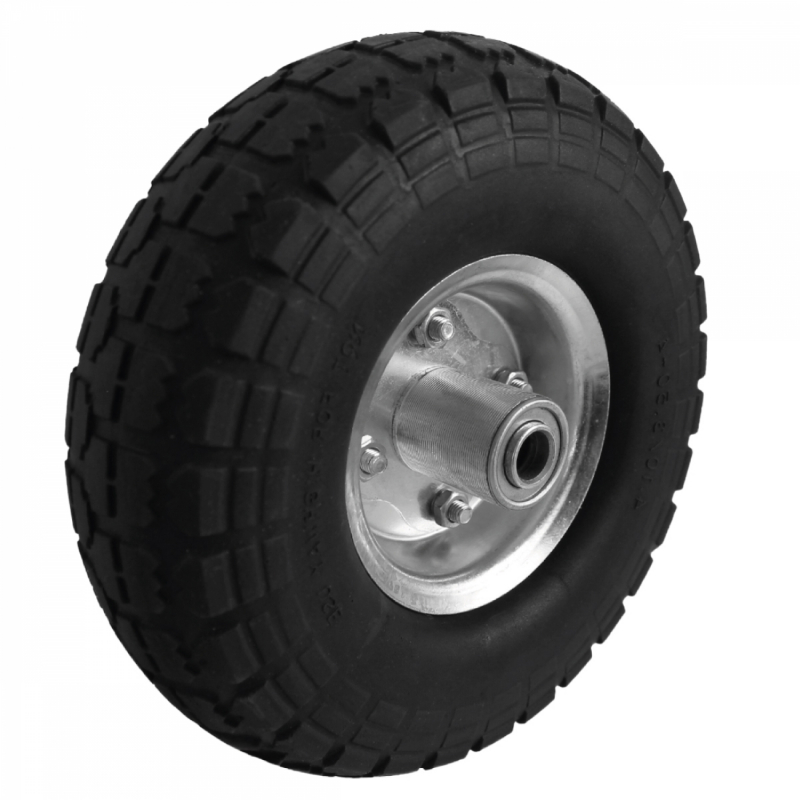 Roue increvable pour chariot - 4.10 / 3.50 - 4 - Alésage 16 mm