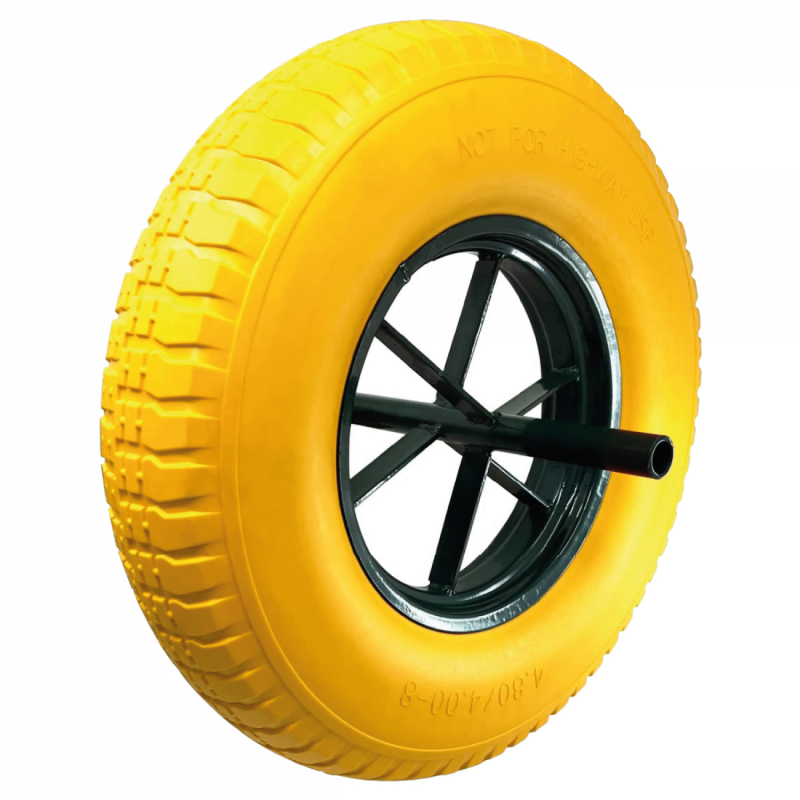 Roue increvable pour brouette - 4.8 / 4.00 - 8 - Alésage 20 mm