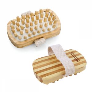 Brosse de massage en bambou - 13 x 7.5 x 4 cm