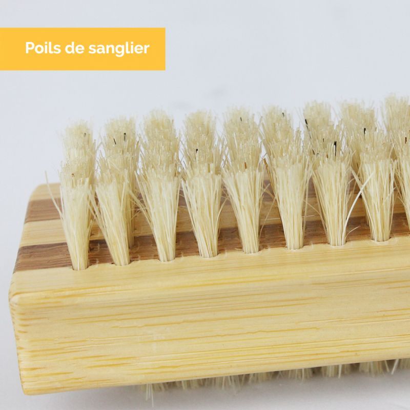 Brosse à ongles en bambou - Double face