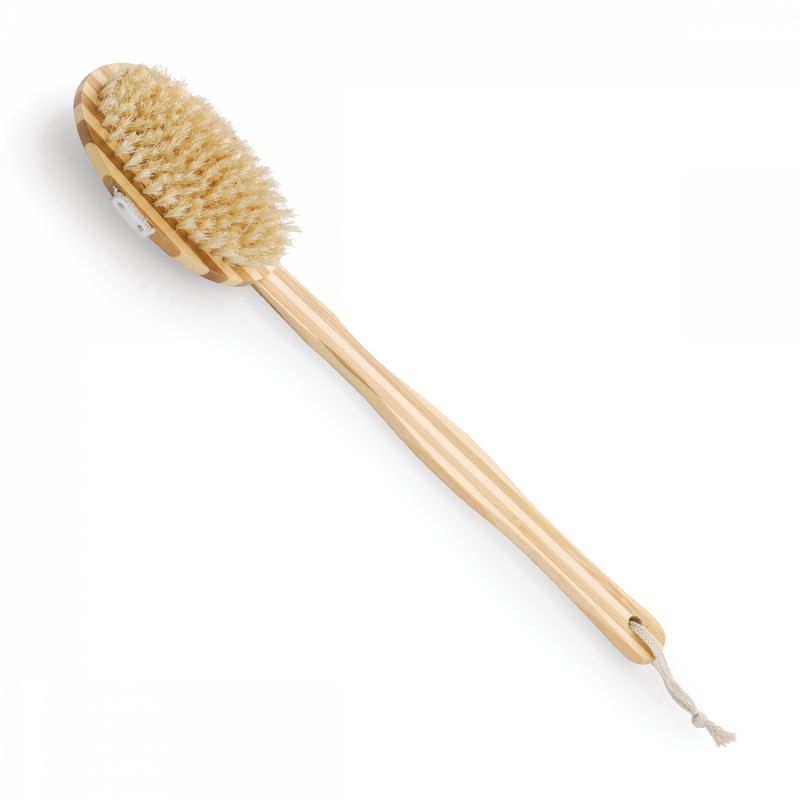Brosse à poils avec manche en bambou amovible - 42 cm