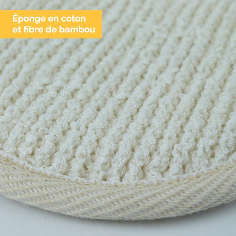 Disque exfoliant en fibre de bambou - 10 cm