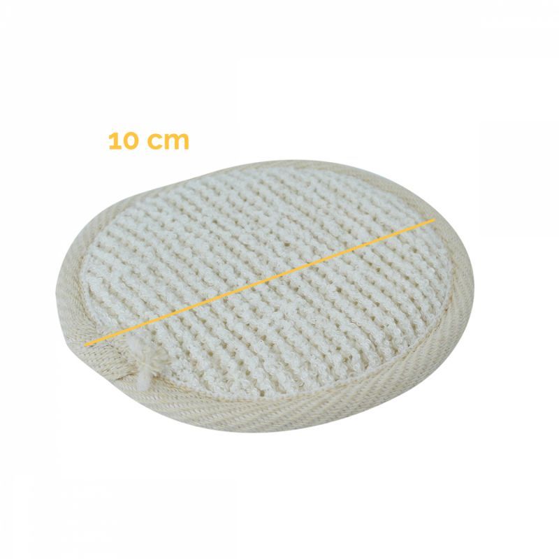 Disque exfoliant en fibre de bambou - 10 cm