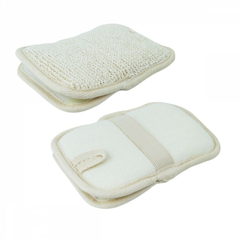 Gant exfoliant rectangle en fibre de bambou - 16 x 12 cm