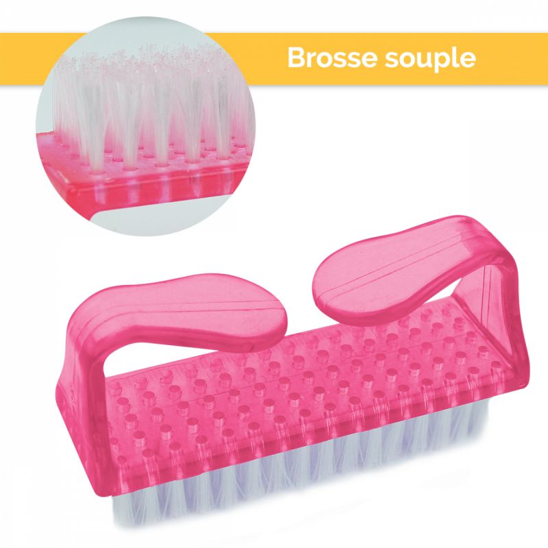 Lot de 5 brosses à ongles - Rose