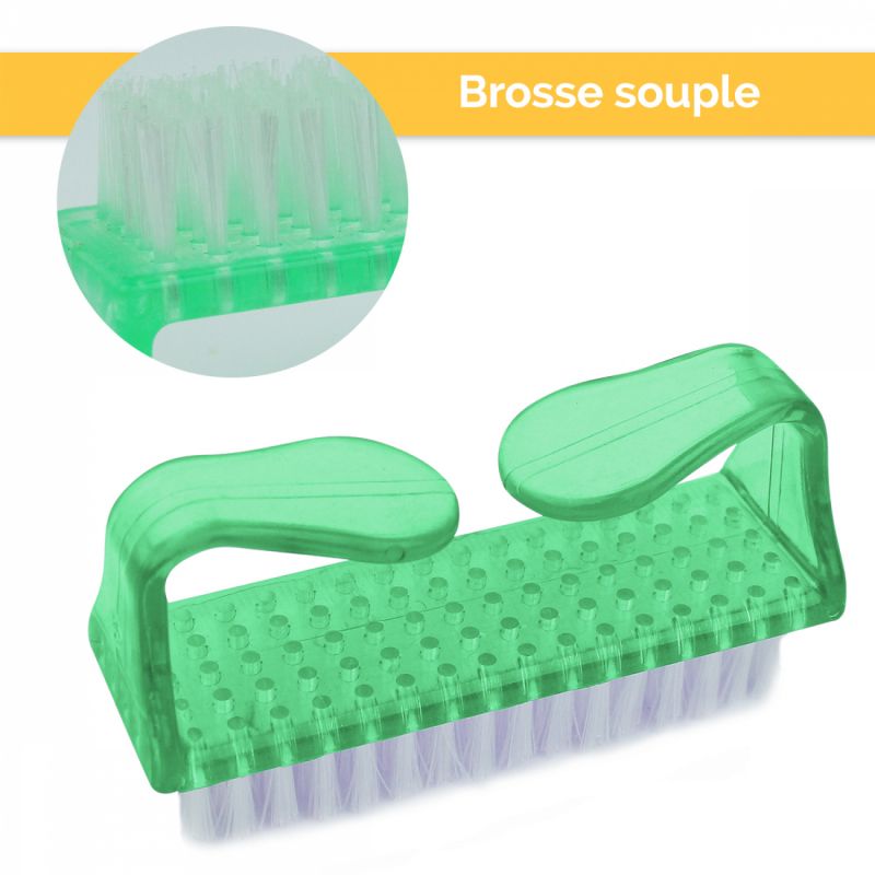 Lot de 5 brosses à ongles - Vert