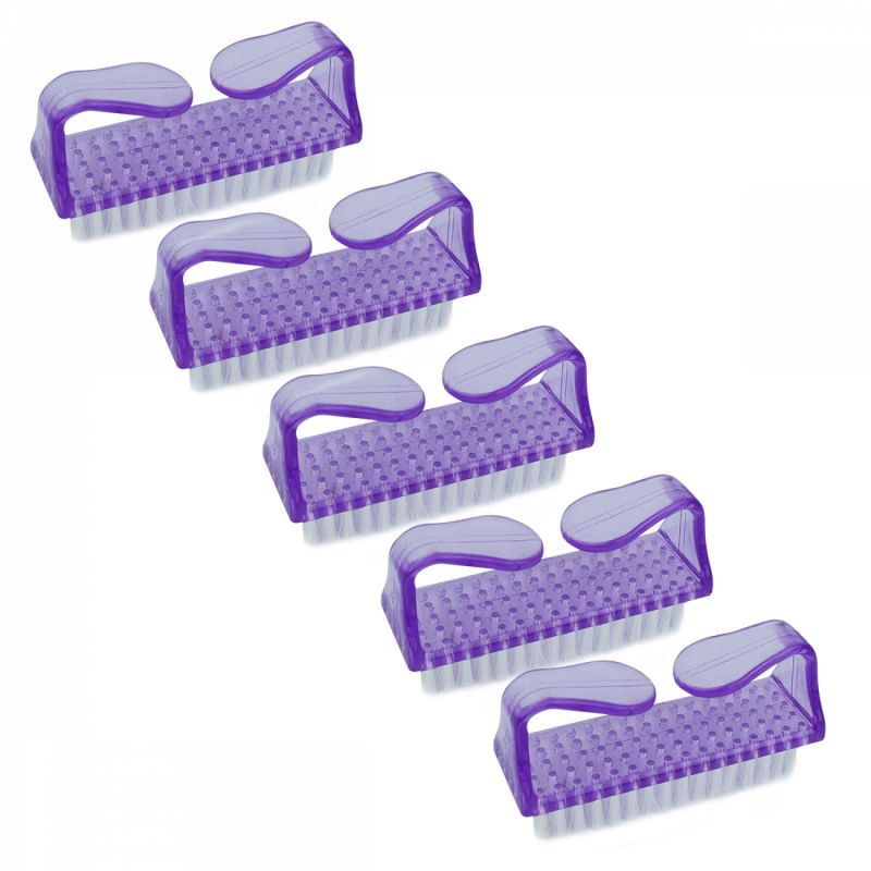 Lot de 5 brosses à ongles - Violet