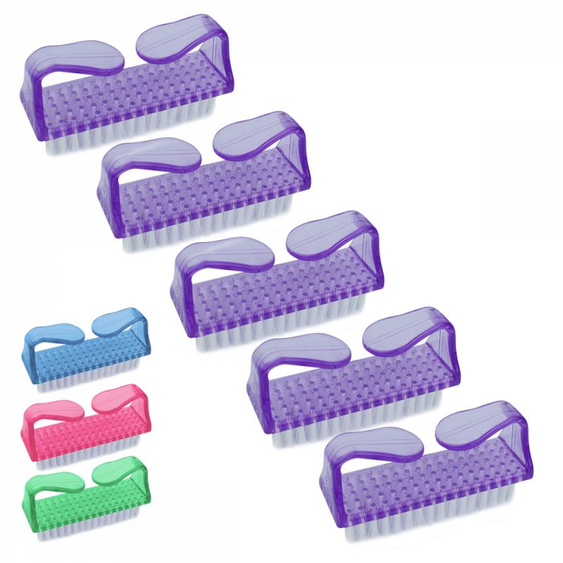 Lot de 5 brosses à ongles - Violet