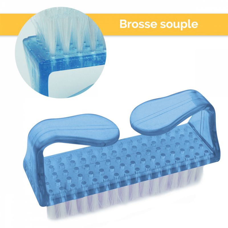 Lot de 5 brosses à ongles - Bleu