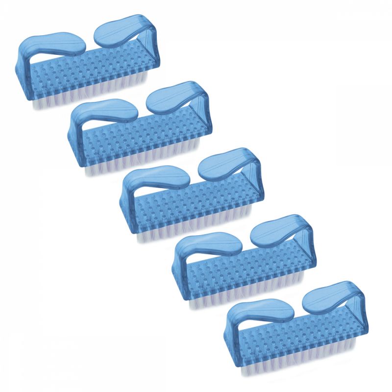 Lot de 5 brosses à ongles - Bleu