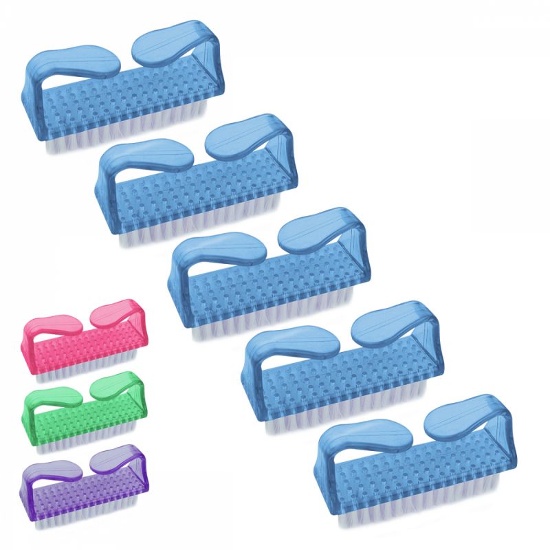 Lot de 5 brosses à ongles - Bleu