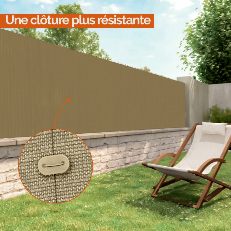 Kit de fixation pour brise vue - Beige