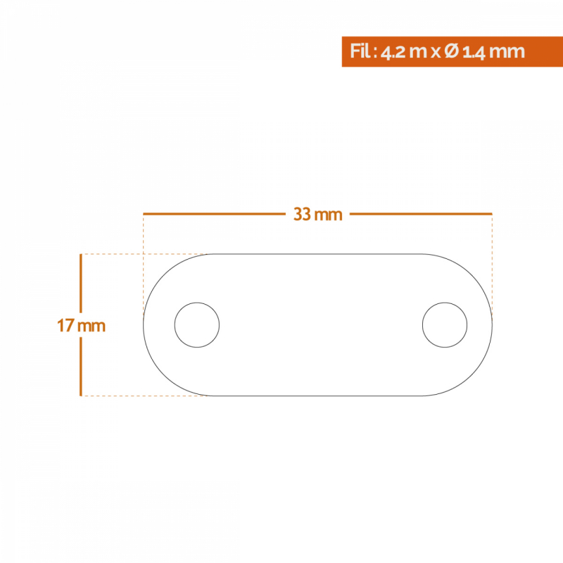 Lot de 5 kits de fixation pour brise vue - Transparent