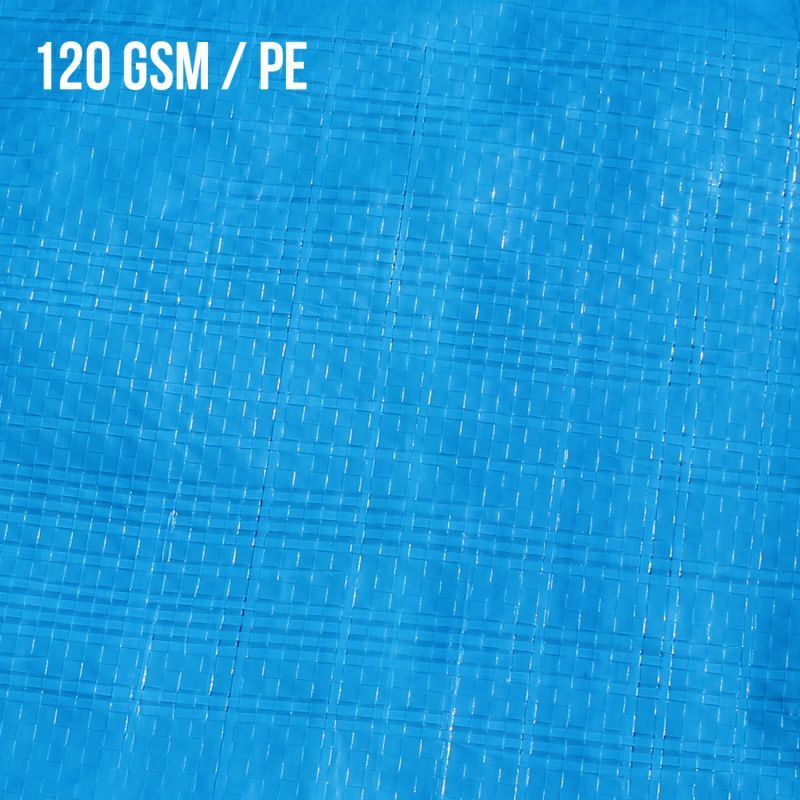 Tapis de sol pour piscine - 5 m x 5 m - Bleu
