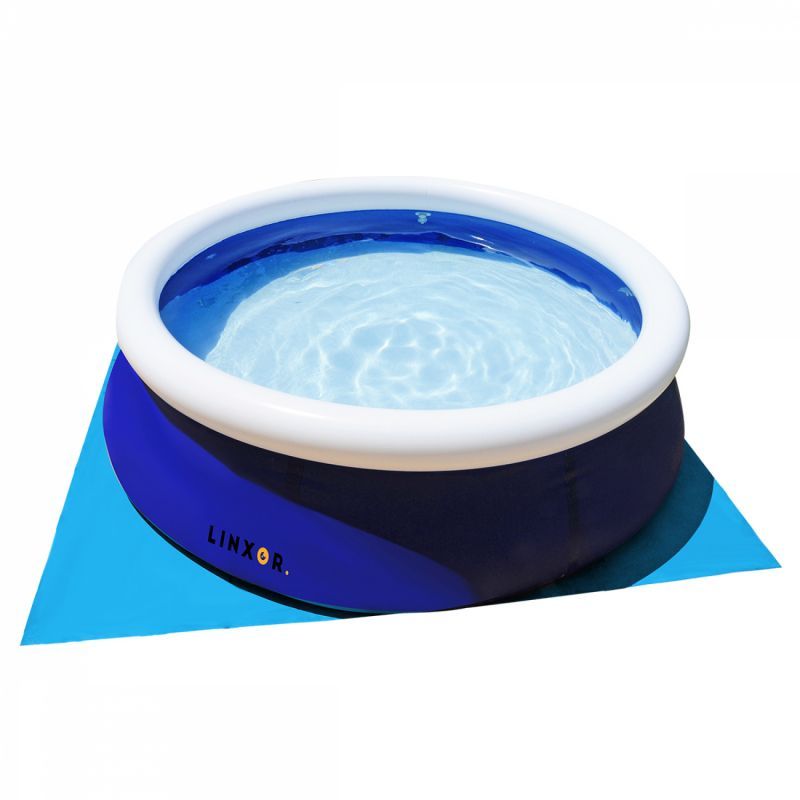 Tapis de sol pour piscine - 6 m x 6 m - Bleu
