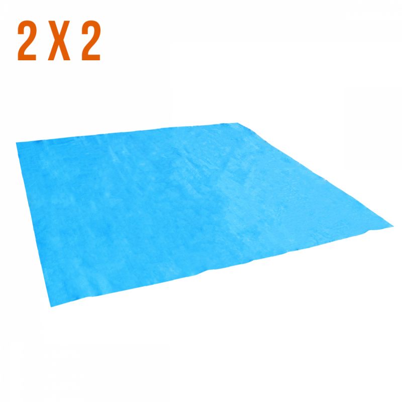 Tapis de sol pour piscine - 2 m x 2 m - Bleu