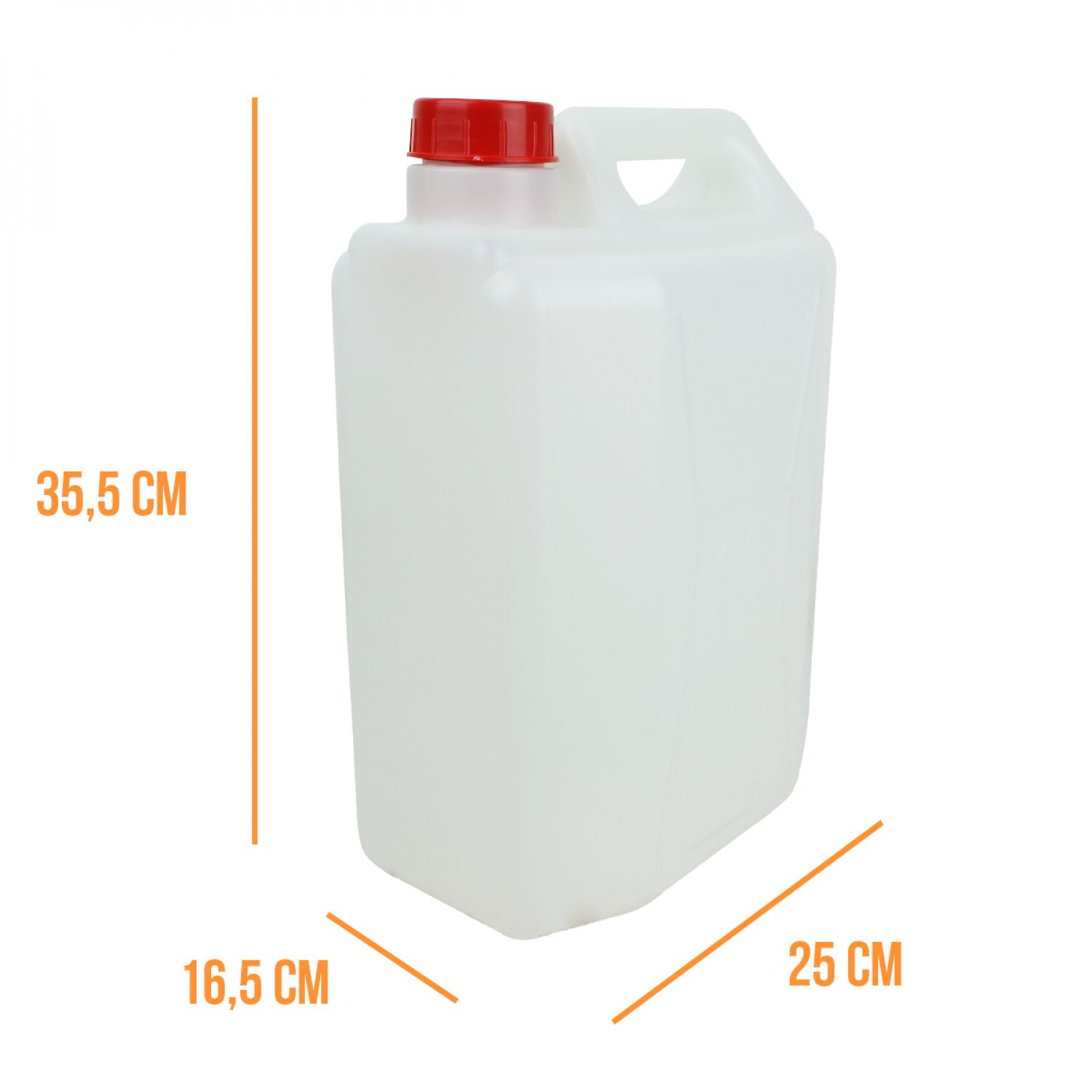 Bidon de 10L en plastique naturel - 380gr - bouchon DIN 51 robinet -  superposable - homologué UN