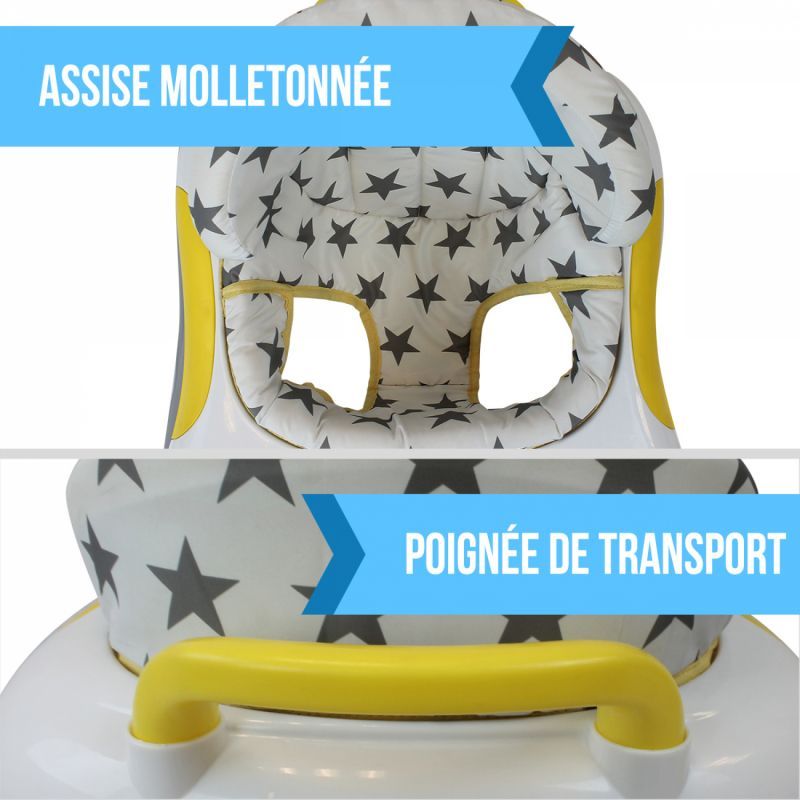 Trotteur Bébé - Stars - Jaune