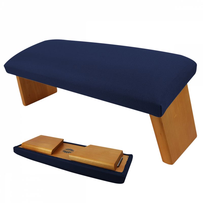 Banc de méditation pliant - Bois - Bleu