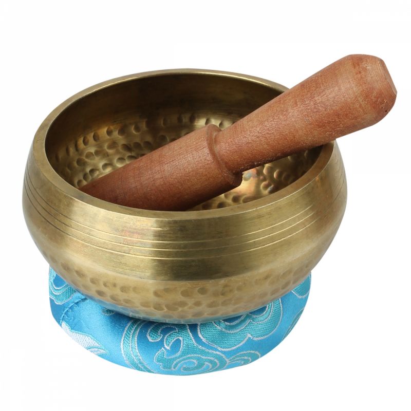 Kit de bol chantant tibétain - Diam 10 cm - Bleu clair